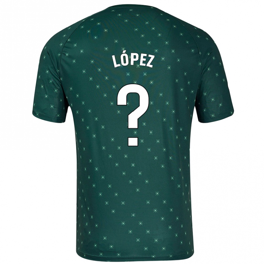 Kids Football Jesús López #0 Dark Green Away Jersey 2024/25 T-Shirt Nz