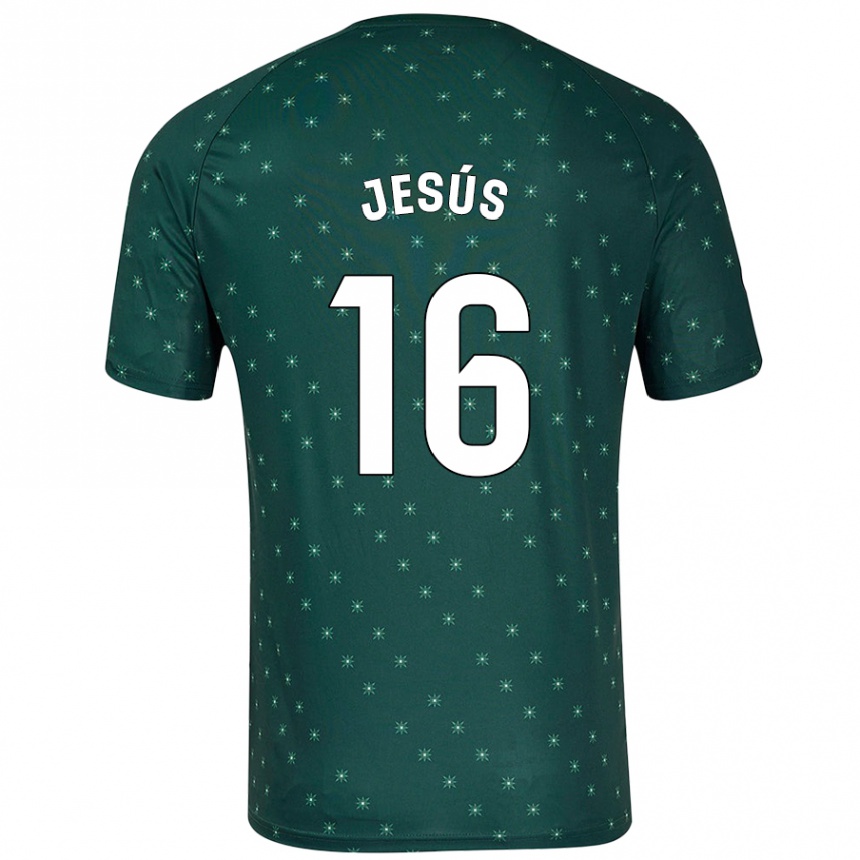 Kids Football Antonio Jesús #16 Dark Green Away Jersey 2024/25 T-Shirt Nz