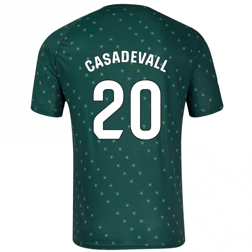 Kids Football Marçal Casadevall #20 Dark Green Away Jersey 2024/25 T-Shirt Nz