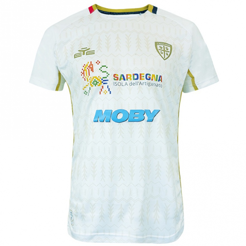 Kids Football Gianluca Saddi #0 White Away Jersey 2024/25 T-Shirt Nz