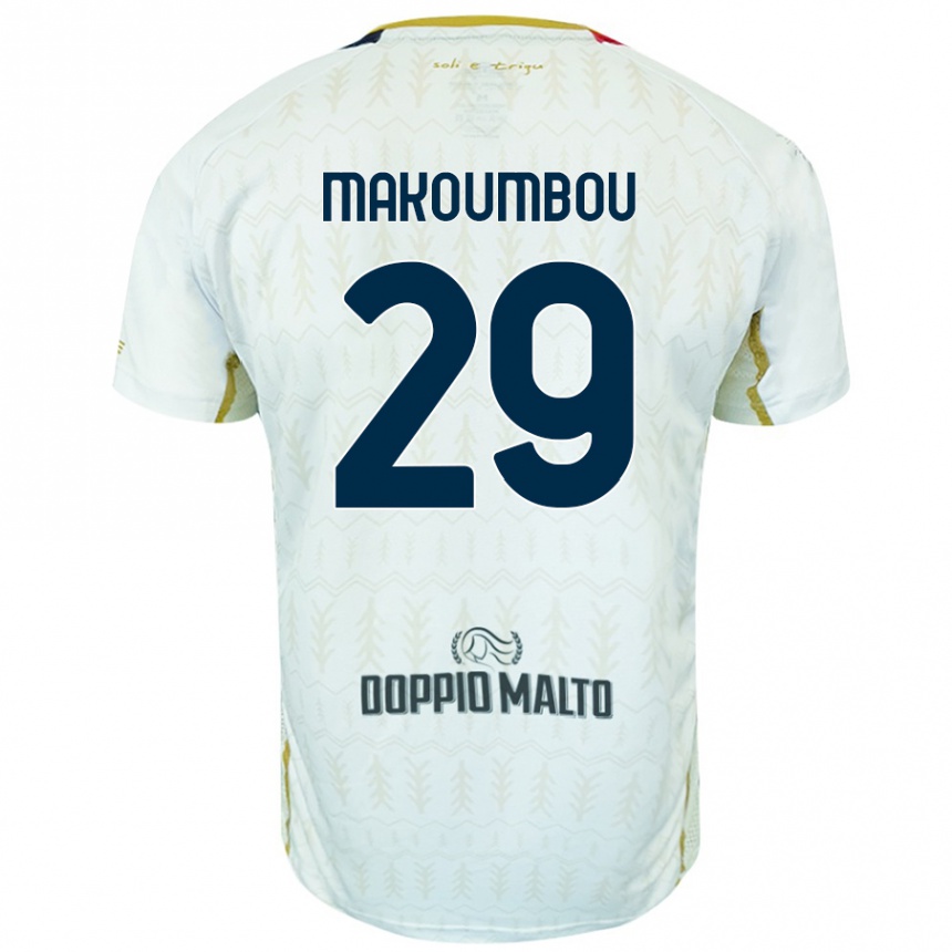 Kids Football Antoine Makoumbou #29 White Away Jersey 2024/25 T-Shirt Nz