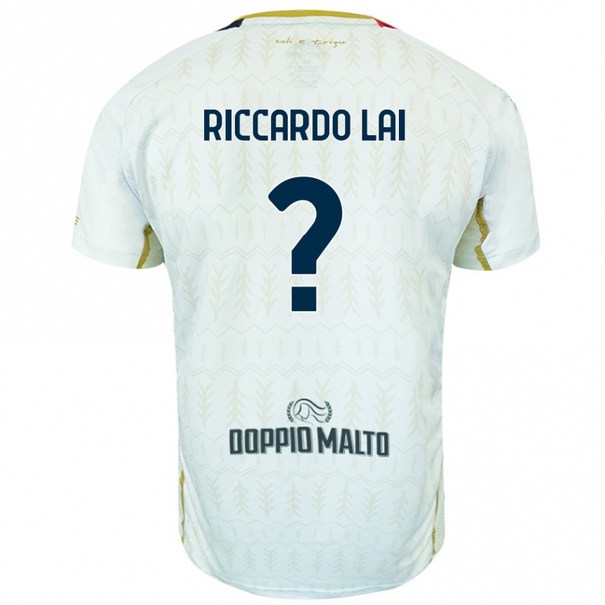 Kids Football Riccardo Lai #0 White Away Jersey 2024/25 T-Shirt Nz