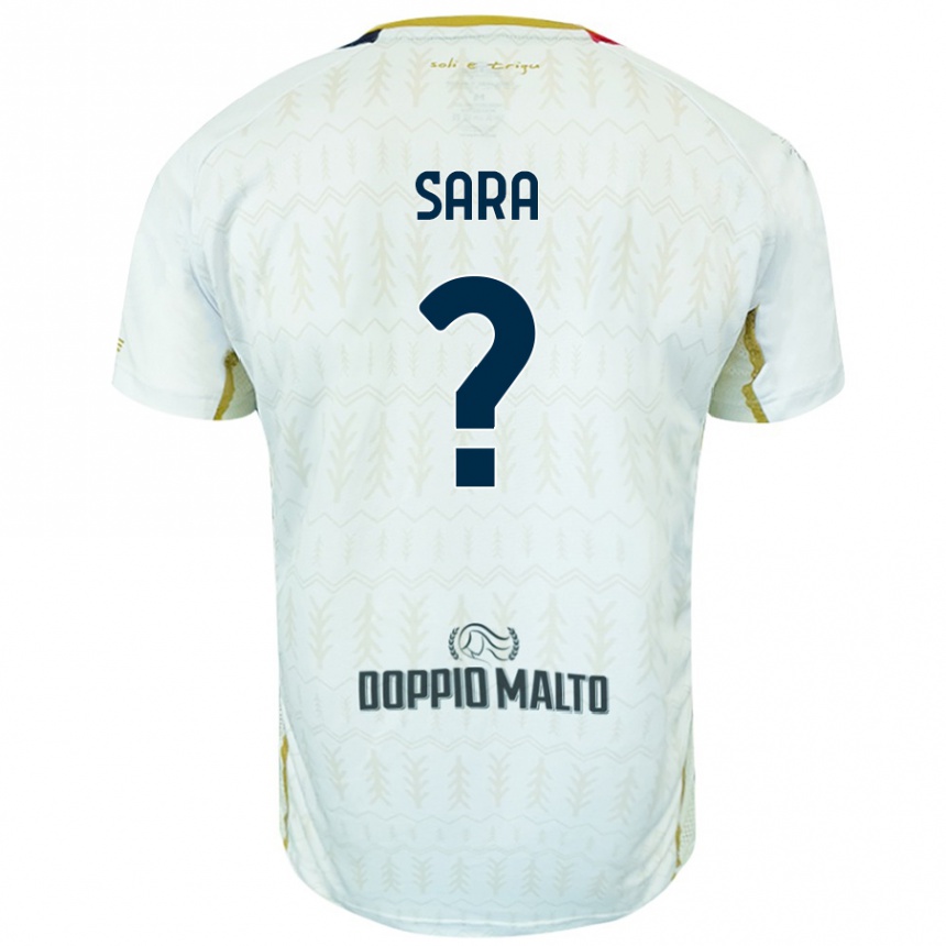 Kids Football Riccardo Sara #0 White Away Jersey 2024/25 T-Shirt Nz