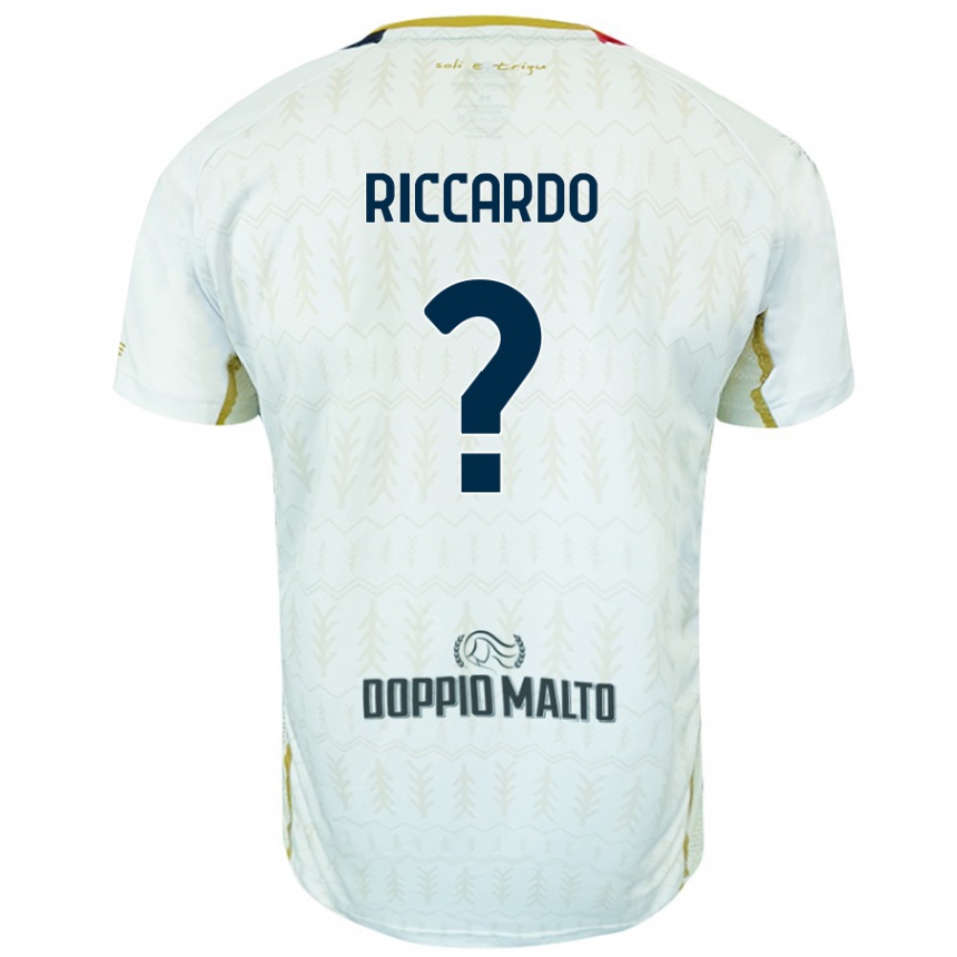 Kids Football Riccardo Congiu #0 White Away Jersey 2024/25 T-Shirt Nz