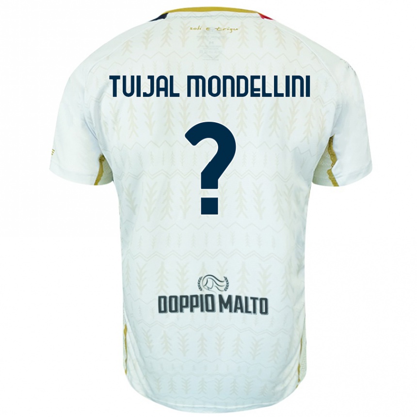 Kids Football Luca Tuijal Mondellini #0 White Away Jersey 2024/25 T-Shirt Nz