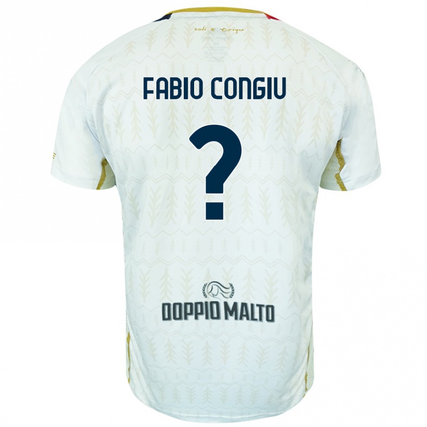 Kids Football Fabio Congiu #0 White Away Jersey 2024/25 T-Shirt Nz