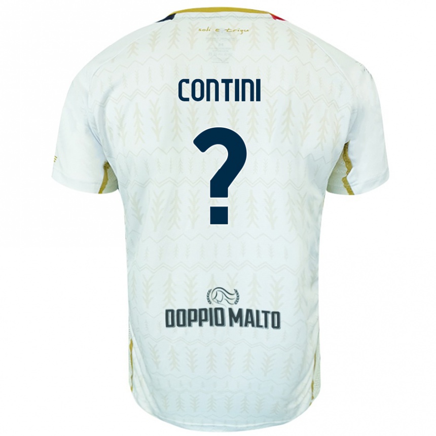 Kids Football Federico Contini #0 White Away Jersey 2024/25 T-Shirt Nz