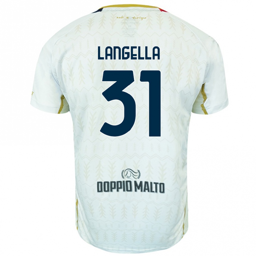 Kids Football Matteo Langella #31 White Away Jersey 2024/25 T-Shirt Nz