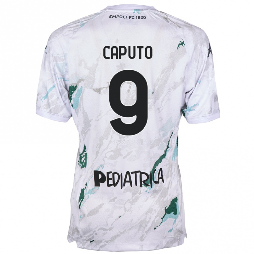 Kids Football Francesco Caputo #9 Grey Away Jersey 2024/25 T-Shirt Nz