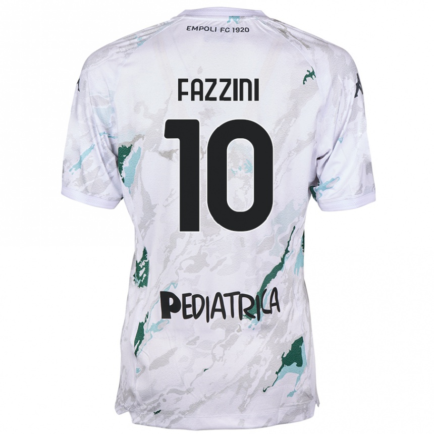 Kids Football Jacopo Fazzini #10 Grey Away Jersey 2024/25 T-Shirt Nz