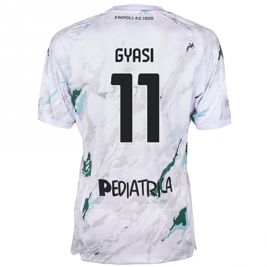 Kids Football Emmanuel Gyasi #11 Grey Away Jersey 2024/25 T-Shirt Nz