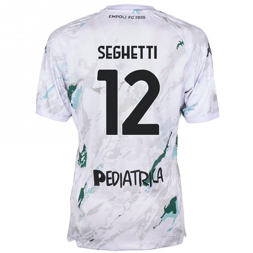 Kids Football Jacopo Seghetti #12 Grey Away Jersey 2024/25 T-Shirt Nz