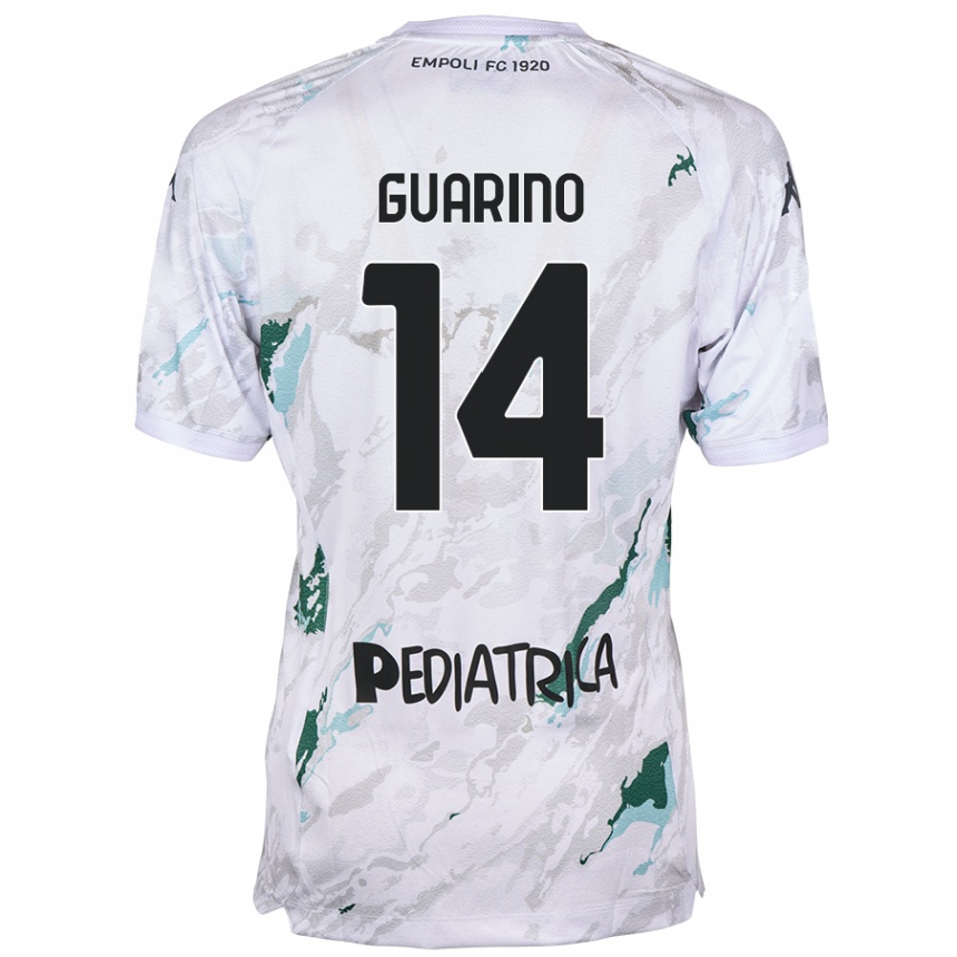 Kids Football Gabriele Guarino #14 Grey Away Jersey 2024/25 T-Shirt Nz