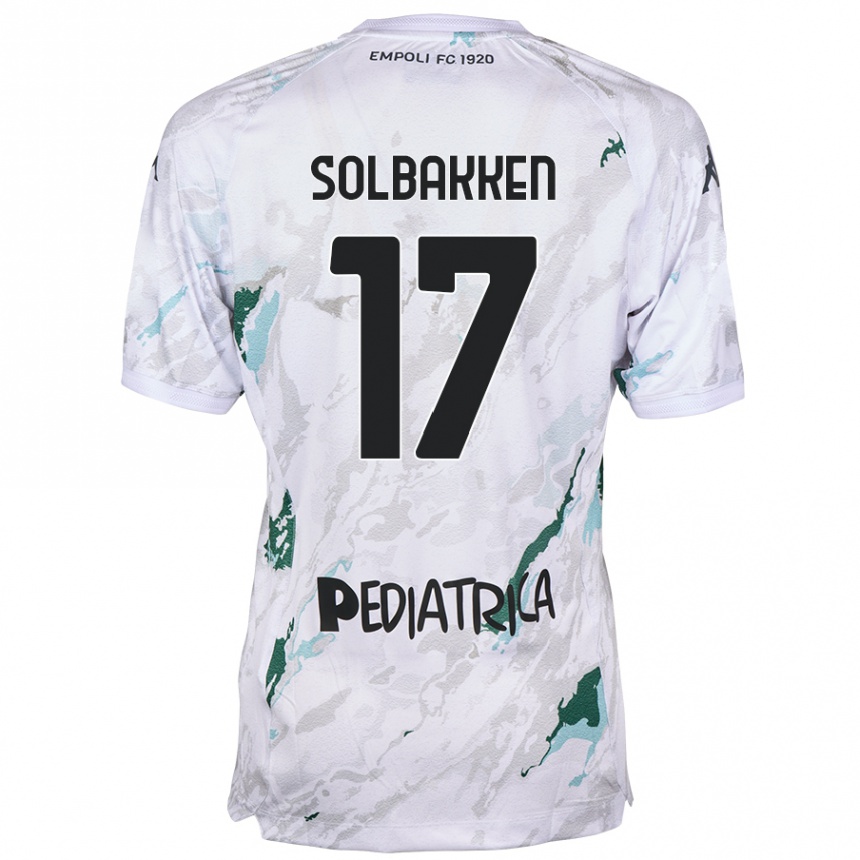 Kids Football Ola Solbakken #17 Grey Away Jersey 2024/25 T-Shirt Nz