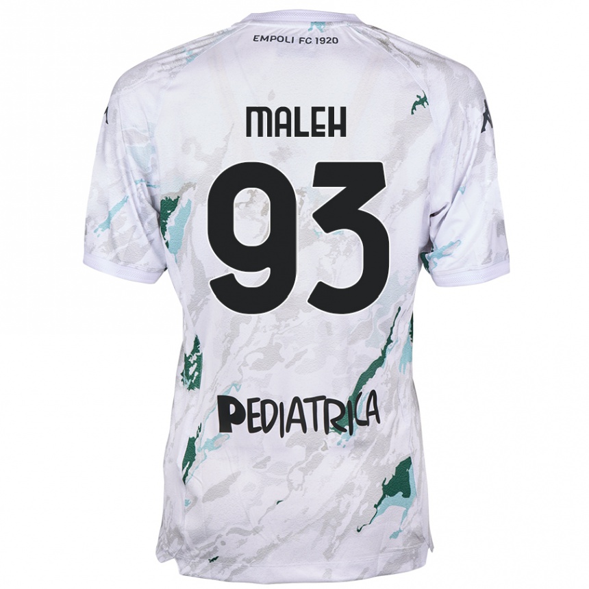 Kids Football Youssef Maleh #93 Grey Away Jersey 2024/25 T-Shirt Nz