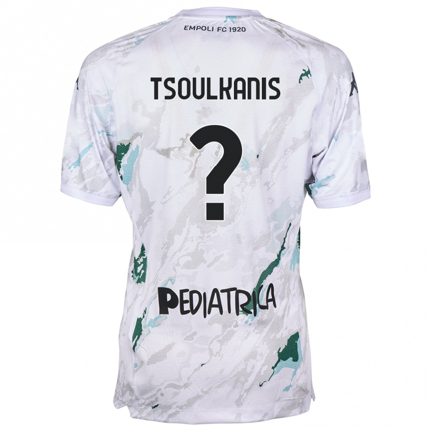 Kids Football Konstantinos Tsoulkanis #0 Grey Away Jersey 2024/25 T-Shirt Nz