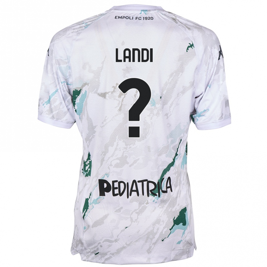 Kids Football Jacopo Landi #0 Grey Away Jersey 2024/25 T-Shirt Nz