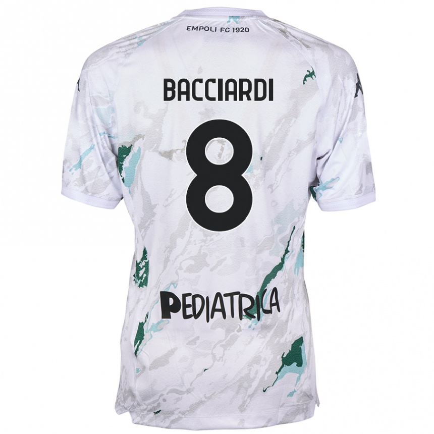 Kids Football Andrea Bacciardi #8 Grey Away Jersey 2024/25 T-Shirt Nz