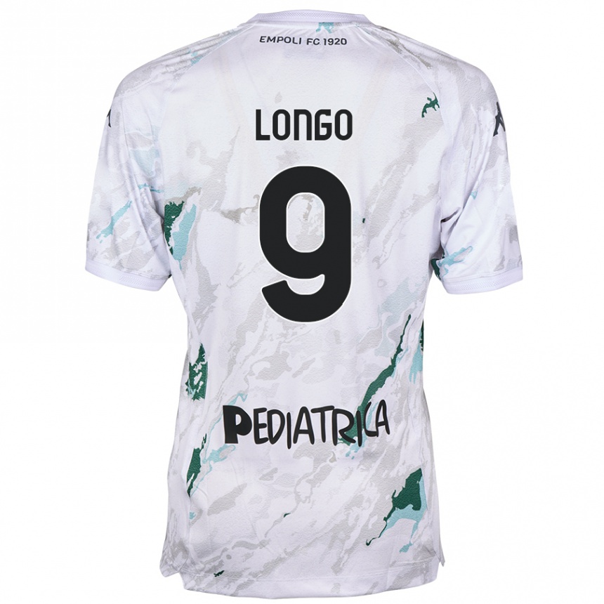 Kids Football Mattia Longo #9 Grey Away Jersey 2024/25 T-Shirt Nz