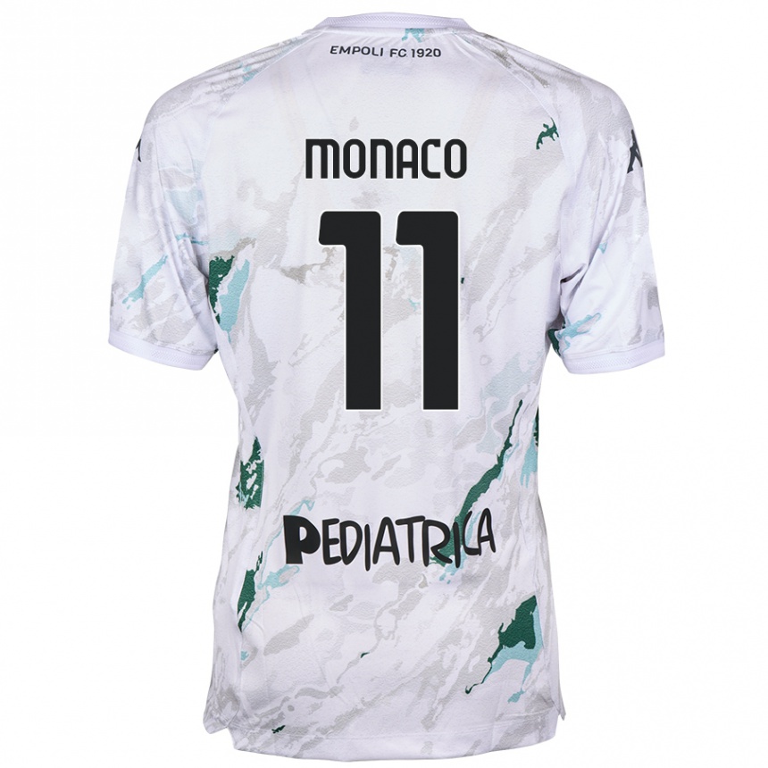 Kids Football Salvatore Monaco #11 Grey Away Jersey 2024/25 T-Shirt Nz