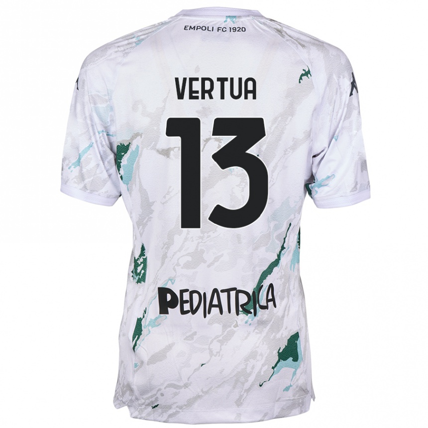 Kids Football Filippo Vertua #13 Grey Away Jersey 2024/25 T-Shirt Nz