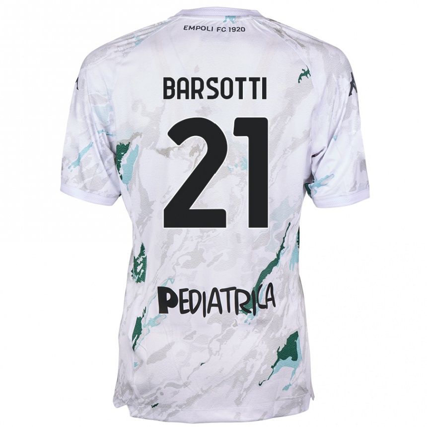 Kids Football Leonardo Barsotti #21 Grey Away Jersey 2024/25 T-Shirt Nz