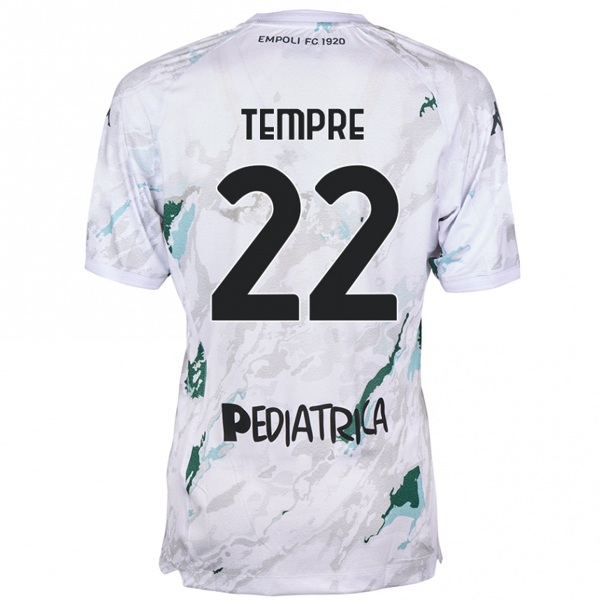 Kids Football Michele Tempre #22 Grey Away Jersey 2024/25 T-Shirt Nz