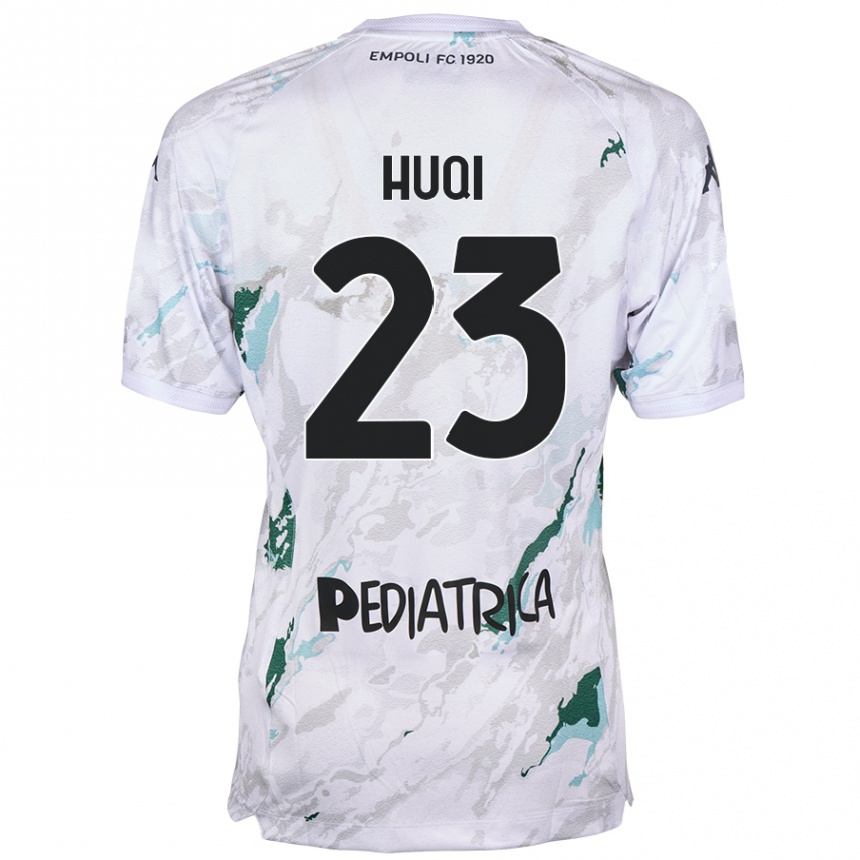 Kids Football Mattia Huqi #23 Grey Away Jersey 2024/25 T-Shirt Nz