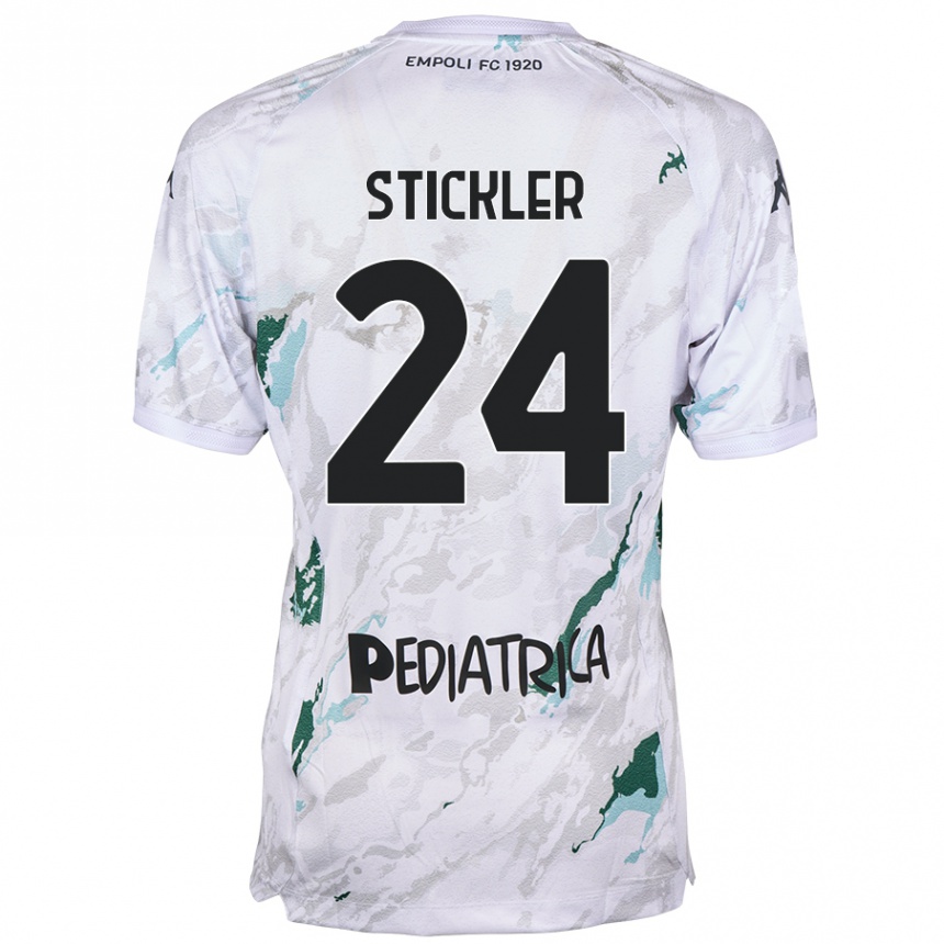 Kids Football Mateo Stickler #24 Grey Away Jersey 2024/25 T-Shirt Nz