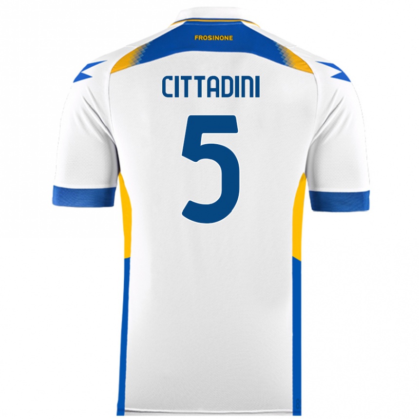 Kids Football Giorgio Cittadini #5 White Away Jersey 2024/25 T-Shirt Nz