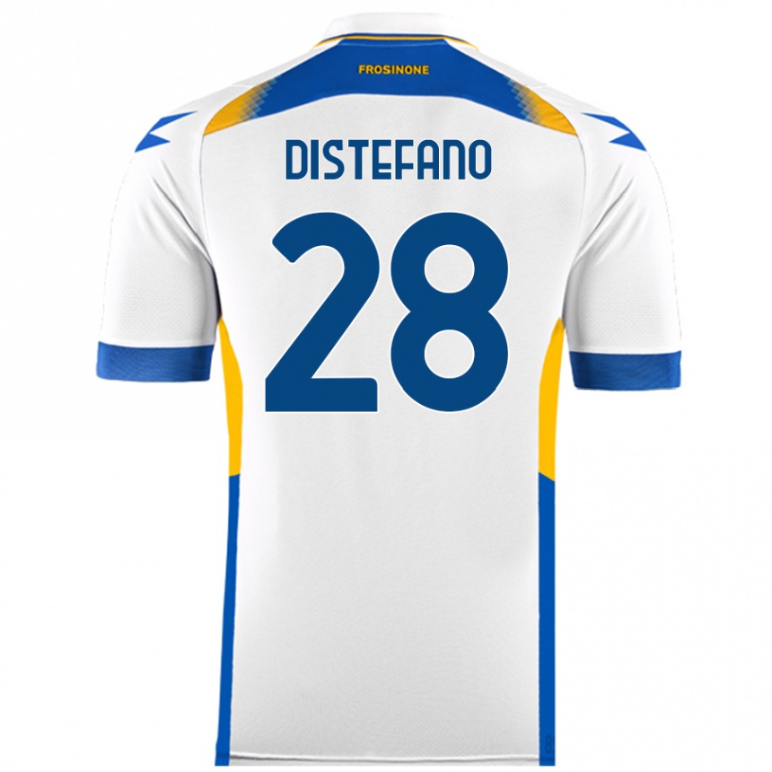 Kids Football Filippo Distefano #28 White Away Jersey 2024/25 T-Shirt Nz