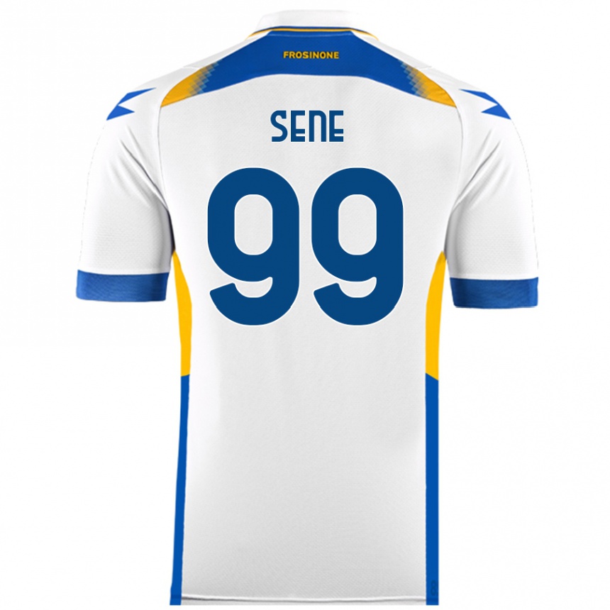 Kids Football Fallou Sene #99 White Away Jersey 2024/25 T-Shirt Nz