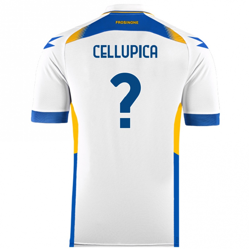 Kids Football Riccardo Cellupica #0 White Away Jersey 2024/25 T-Shirt Nz