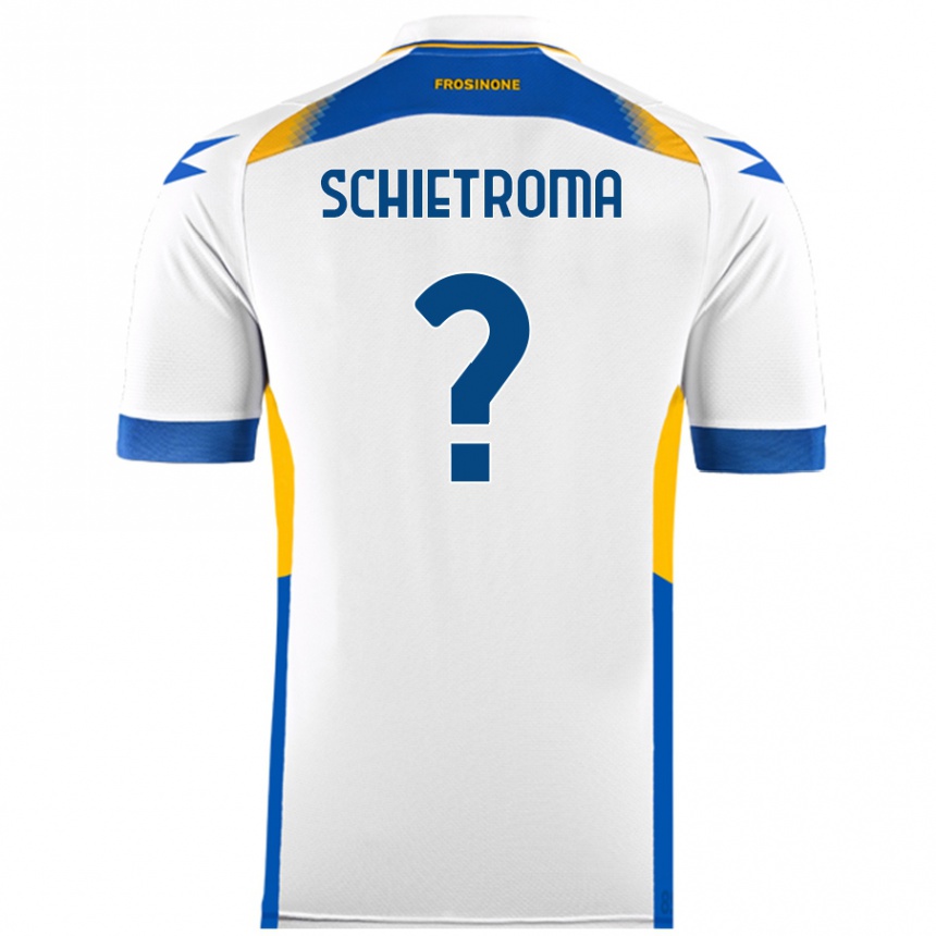 Kids Football Lorenzo Schietroma #0 White Away Jersey 2024/25 T-Shirt Nz