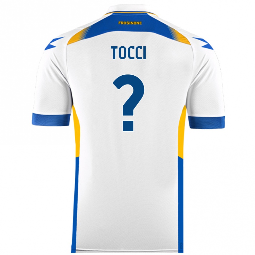 Kids Football Federico Tocci #0 White Away Jersey 2024/25 T-Shirt Nz