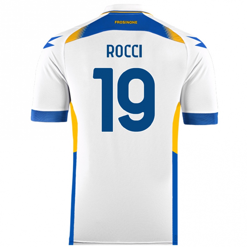 Kids Football Valerio Rocci #19 White Away Jersey 2024/25 T-Shirt Nz