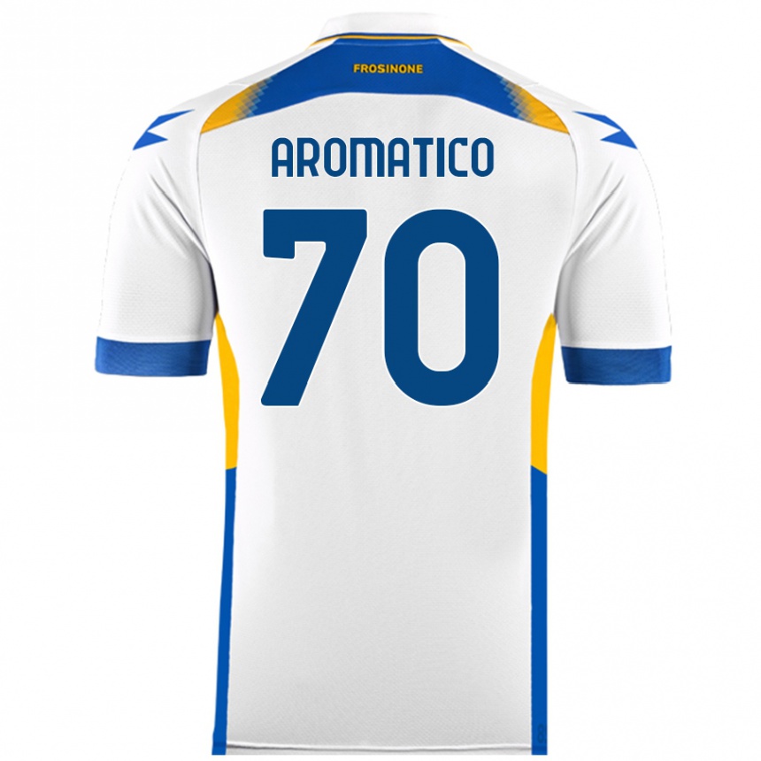 Kids Football Raul Aromatico #70 White Away Jersey 2024/25 T-Shirt Nz