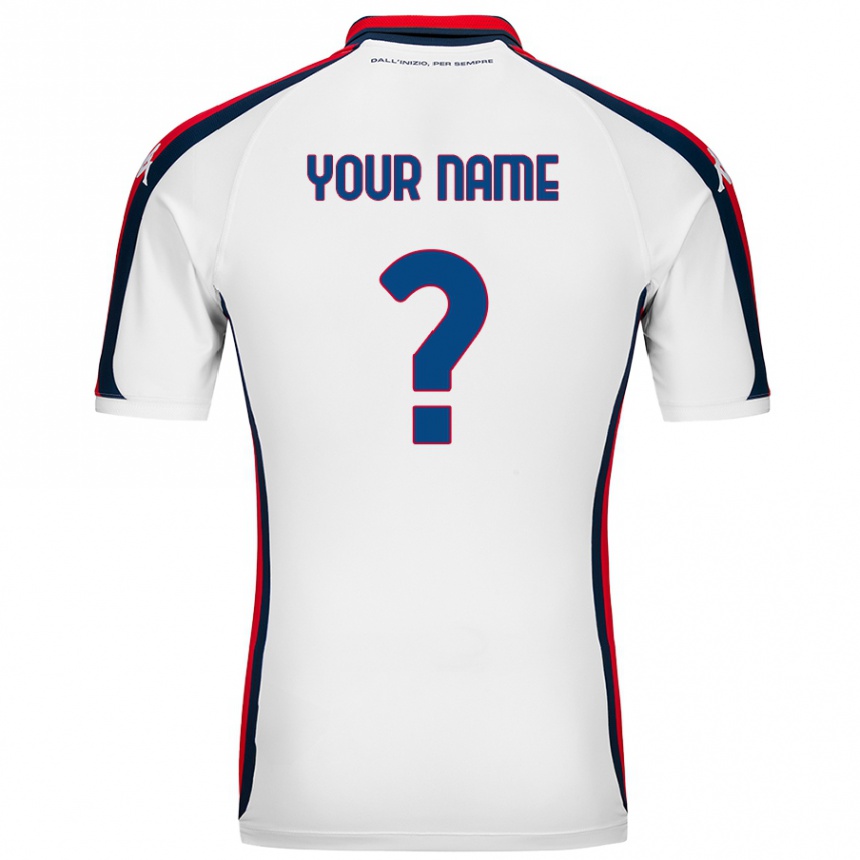 Kids Football Your Name #0 White Away Jersey 2024/25 T-Shirt Nz