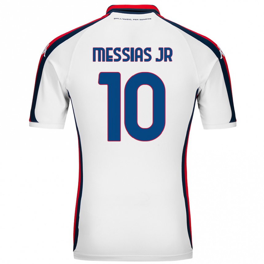 Kids Football Junior Messias #10 White Away Jersey 2024/25 T-Shirt Nz