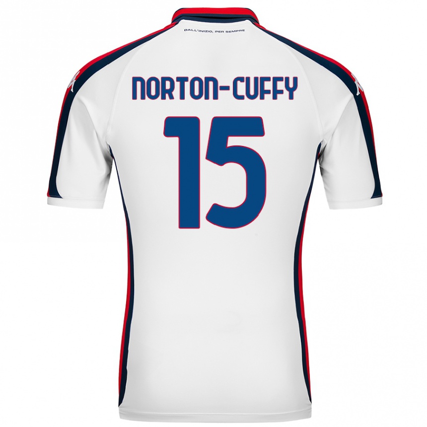 Kids Football Brooke Norton-Cuffy #15 White Away Jersey 2024/25 T-Shirt Nz