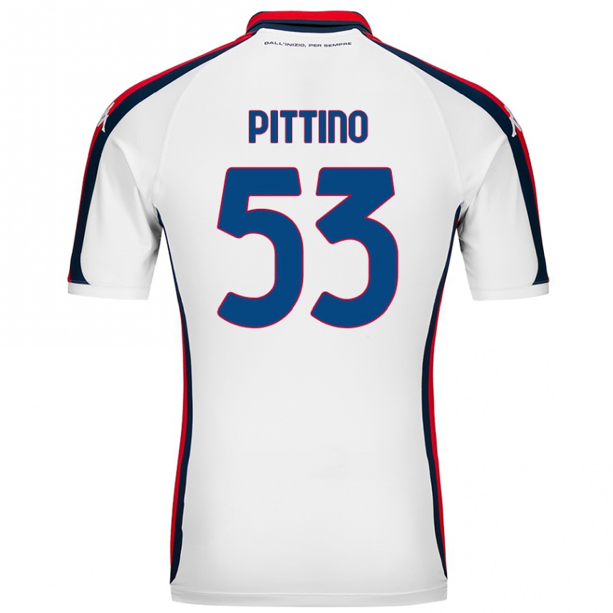 Kids Football Tommaso Pittino #53 White Away Jersey 2024/25 T-Shirt Nz