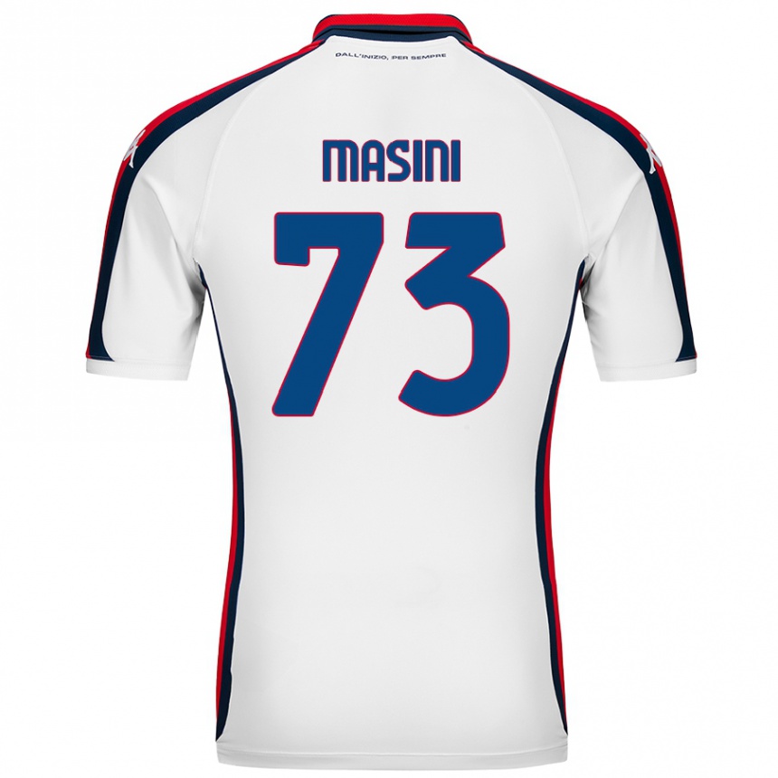 Kids Football Patrizio Masini #73 White Away Jersey 2024/25 T-Shirt Nz