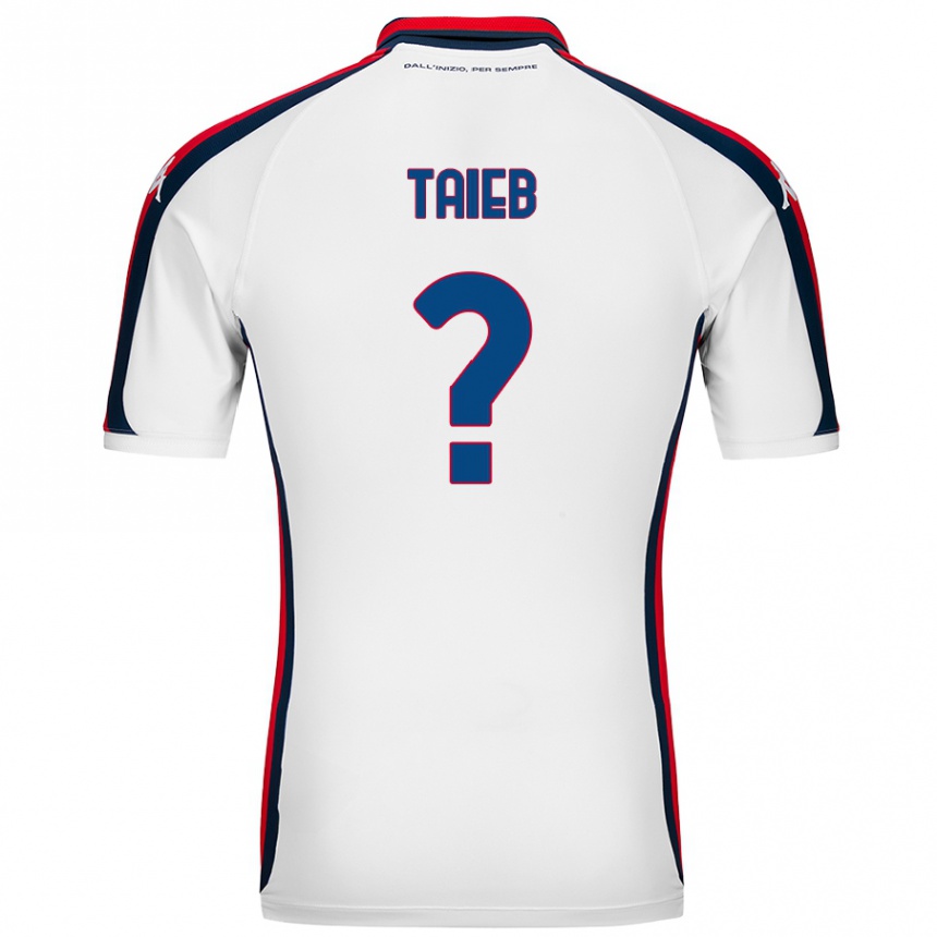 Kids Football Chad Taieb #0 White Away Jersey 2024/25 T-Shirt Nz