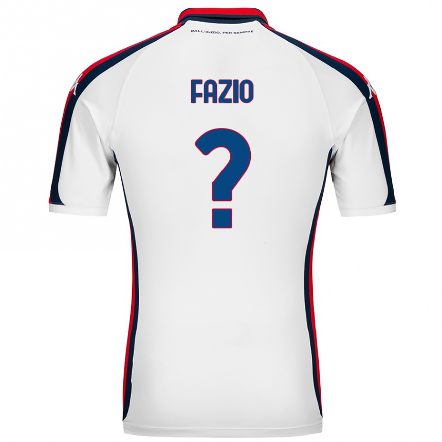 Kids Football Lorenzo Fazio #0 White Away Jersey 2024/25 T-Shirt Nz