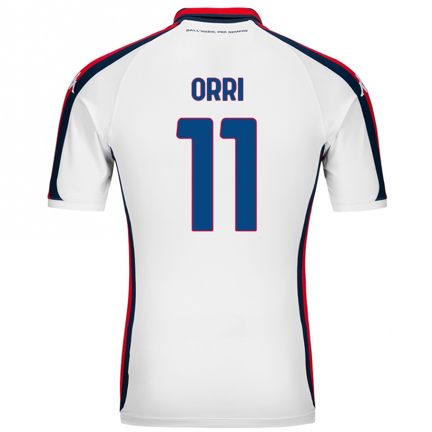 Kids Football Ágúst Orri Thorsteinsson #11 White Away Jersey 2024/25 T-Shirt Nz