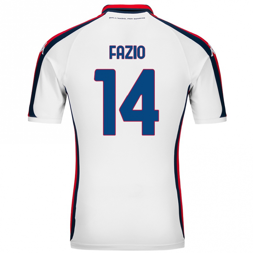 Kids Football Tommaso Fazio #14 White Away Jersey 2024/25 T-Shirt Nz