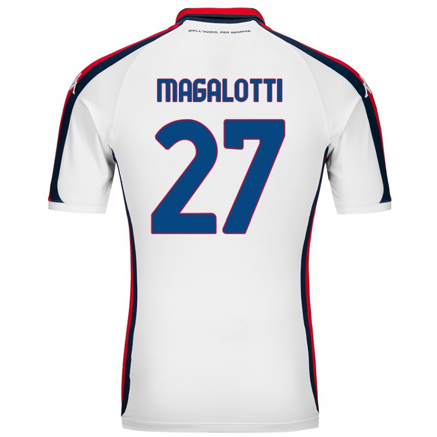 Kids Football Gabriele Magalotti #27 White Away Jersey 2024/25 T-Shirt Nz