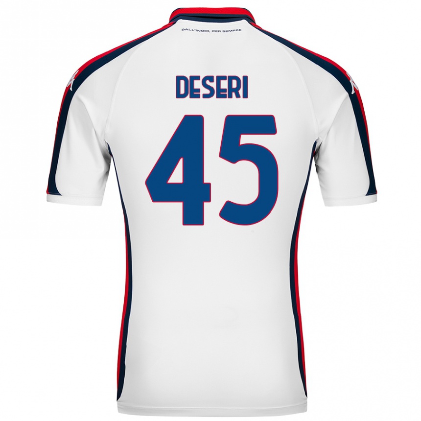 Kids Football Gracien Deseri #45 White Away Jersey 2024/25 T-Shirt Nz