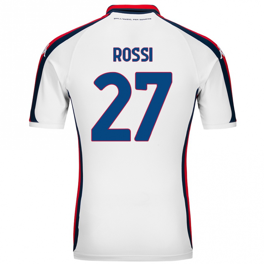 Kids Football Lucrezia Rossi #27 White Away Jersey 2024/25 T-Shirt Nz