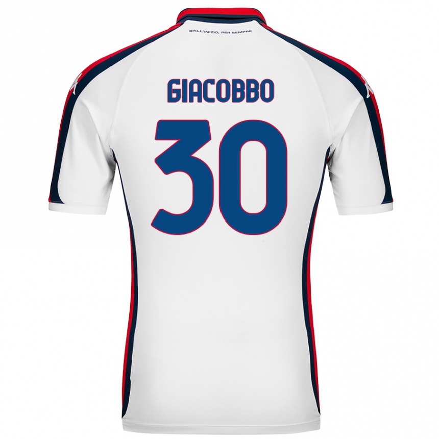 Kids Football Giulia Giacobbo #30 White Away Jersey 2024/25 T-Shirt Nz